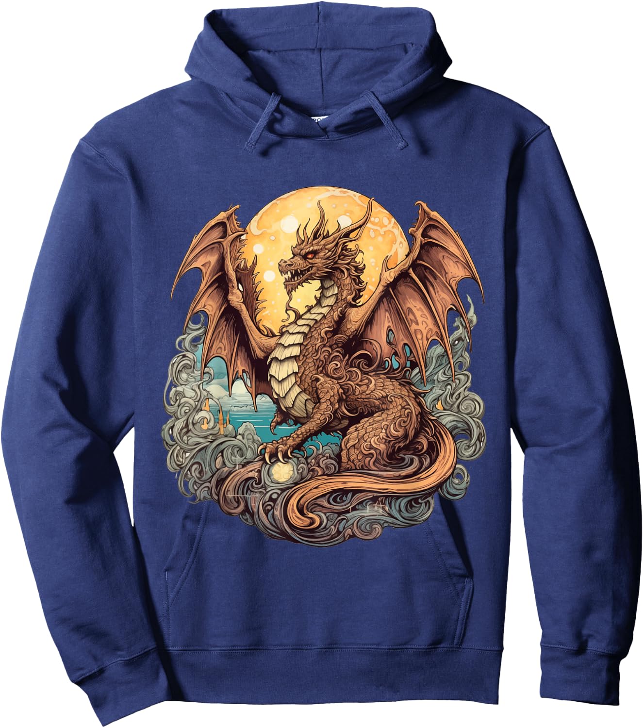 Enchanted Dragon Guardian Hoodie - Hoodie | Navy