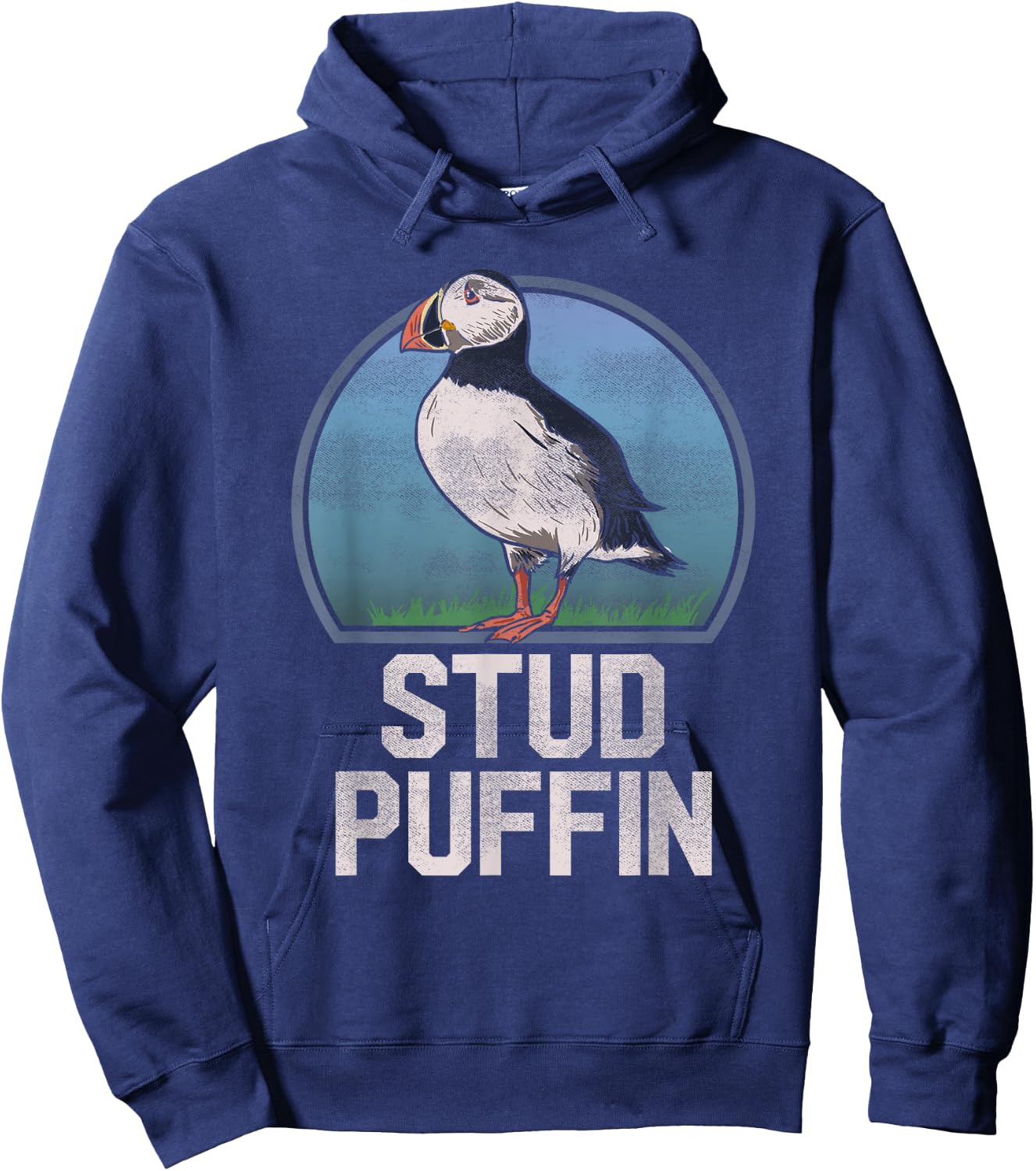 Stud Puffin Funny Seabird Animal Lover Stud Muffin T Shirt Hoodie - Hoodie | Navy