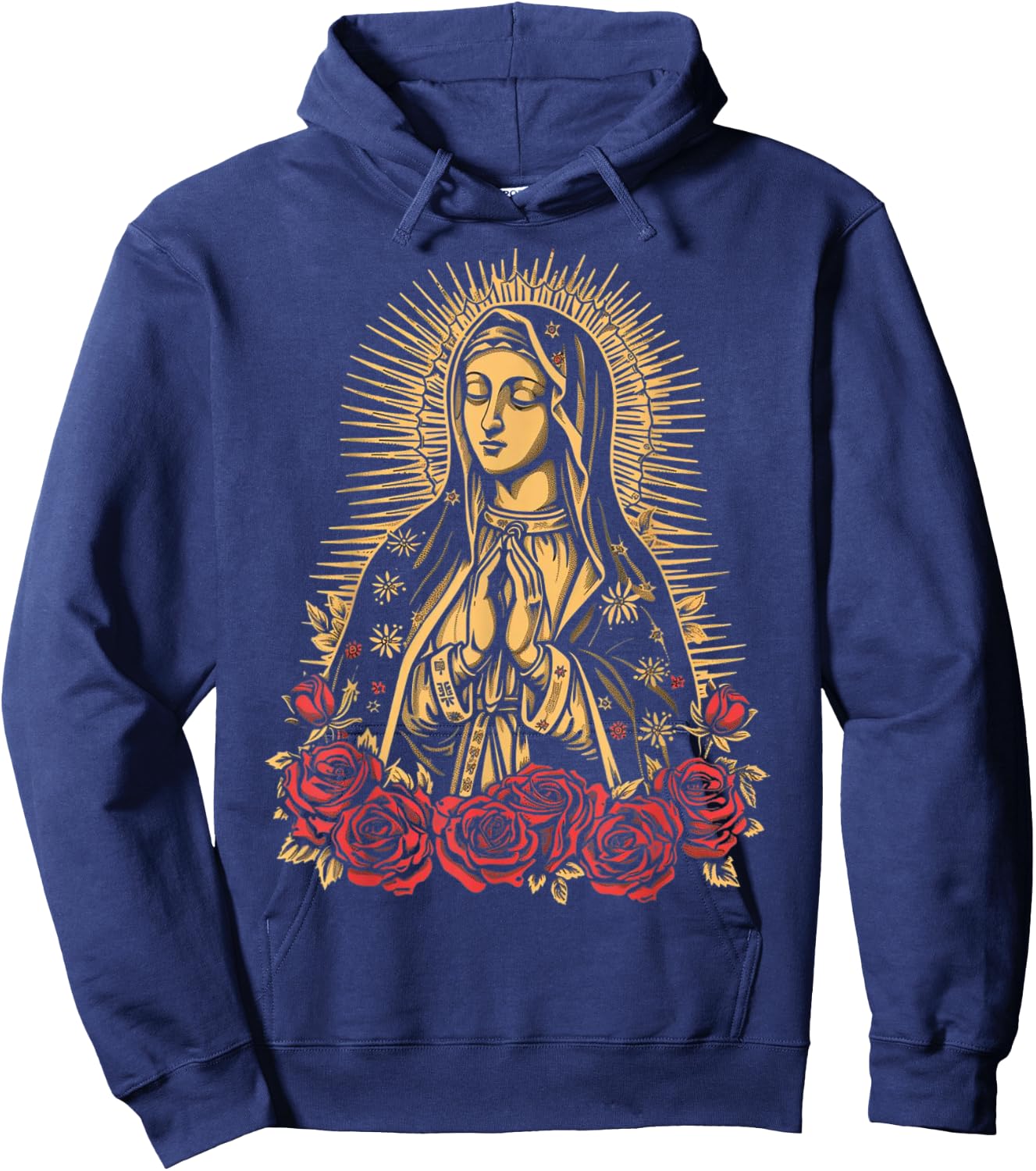 Our Lady De Guadalupe Sant Mary For Christians, Catholics Hoodie - Hoodie | Navy