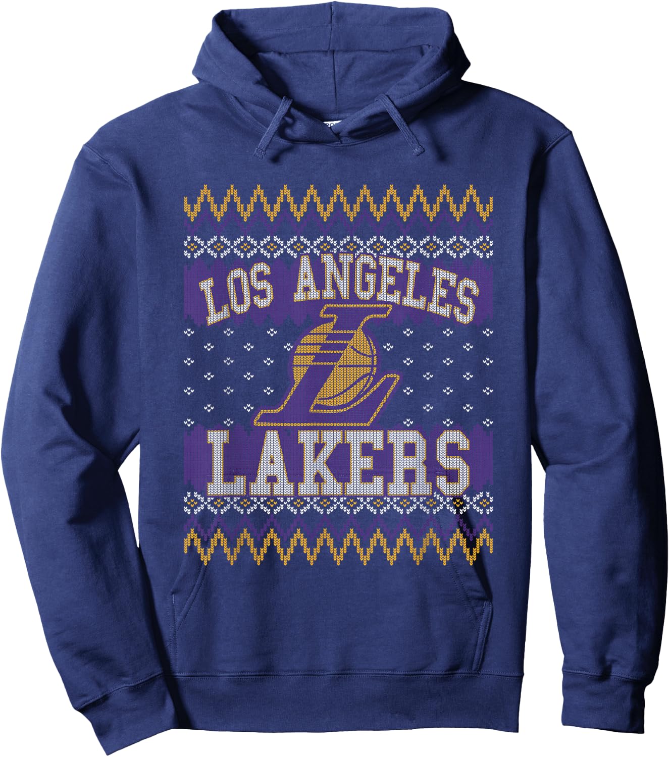 NBA Los Angeles Lakers Ugly Christmas Sweater Style Hoodie - Hoodie | Navy