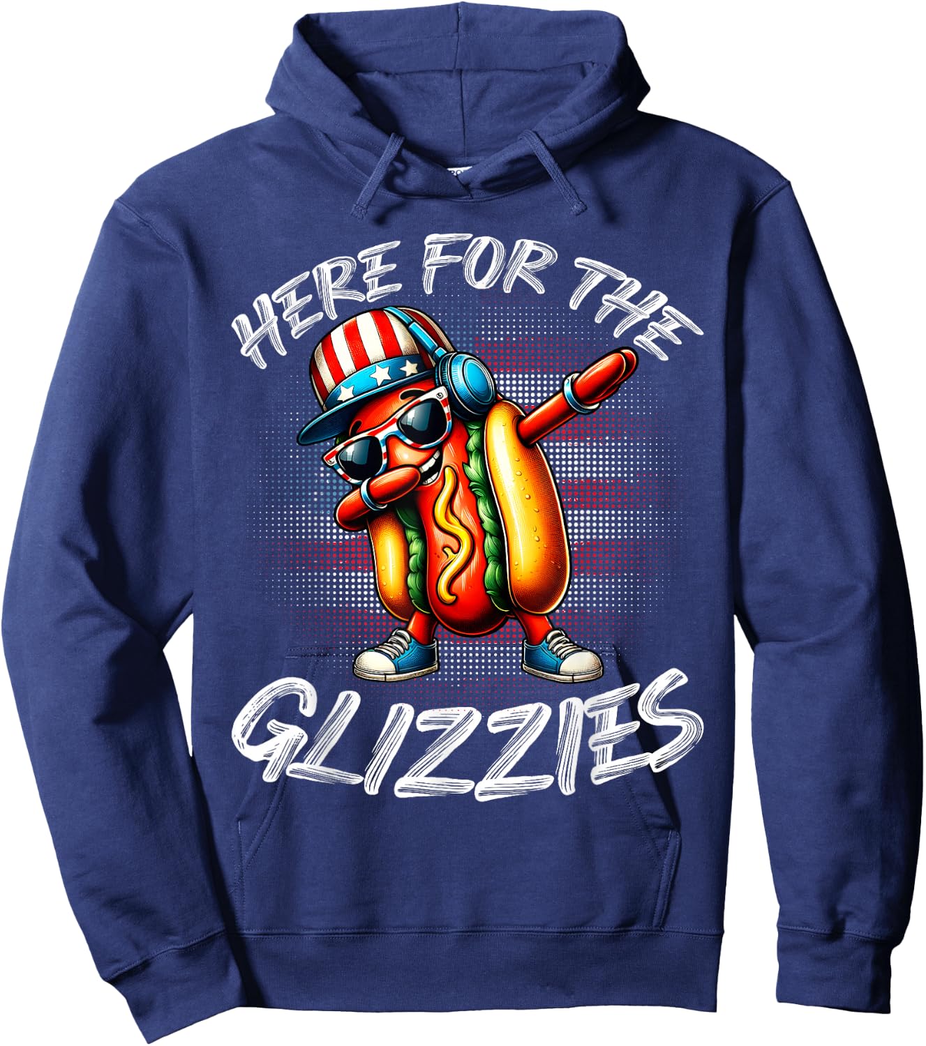 I'm Just Here For The Glizzy Happy 4th Of July Women Men Hoodie - Hoodie | Navy