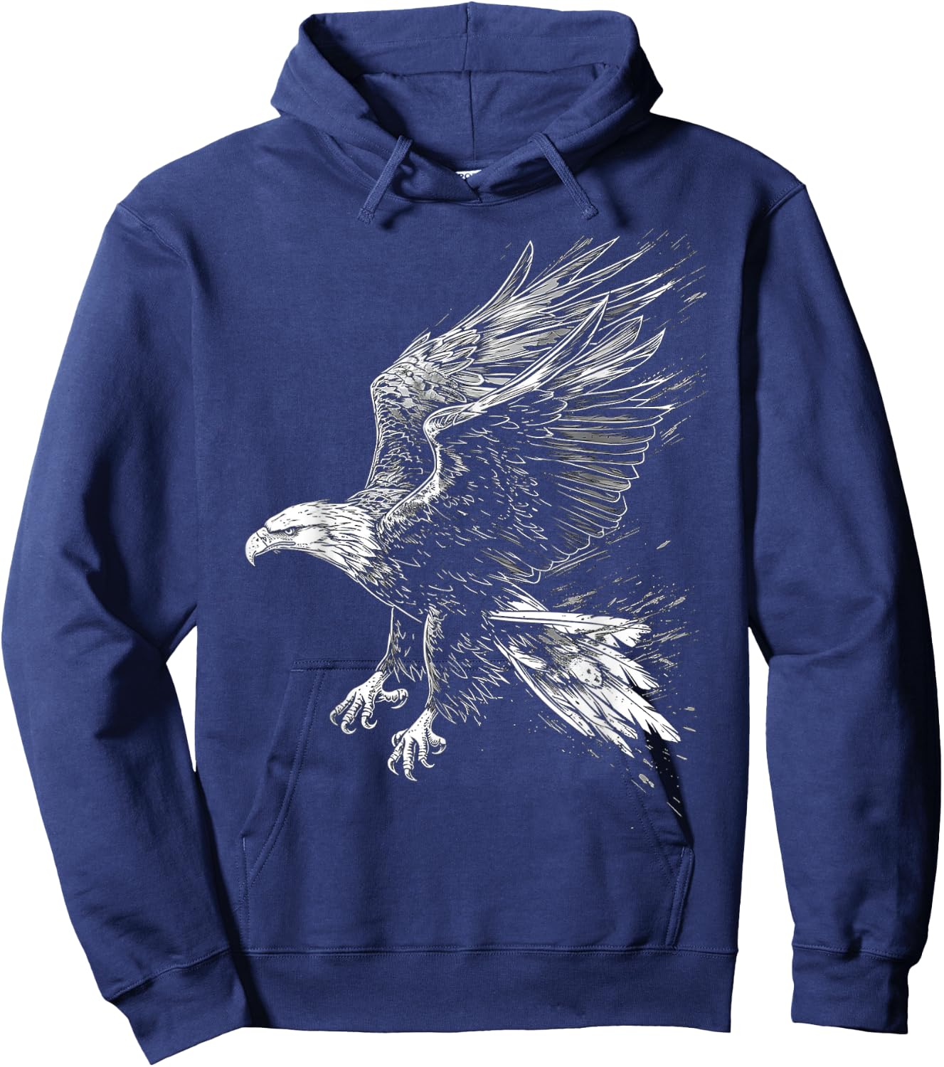 Eagle Drawing Animal Graphic Art Eagle Hoodie - Hoodie | Navy