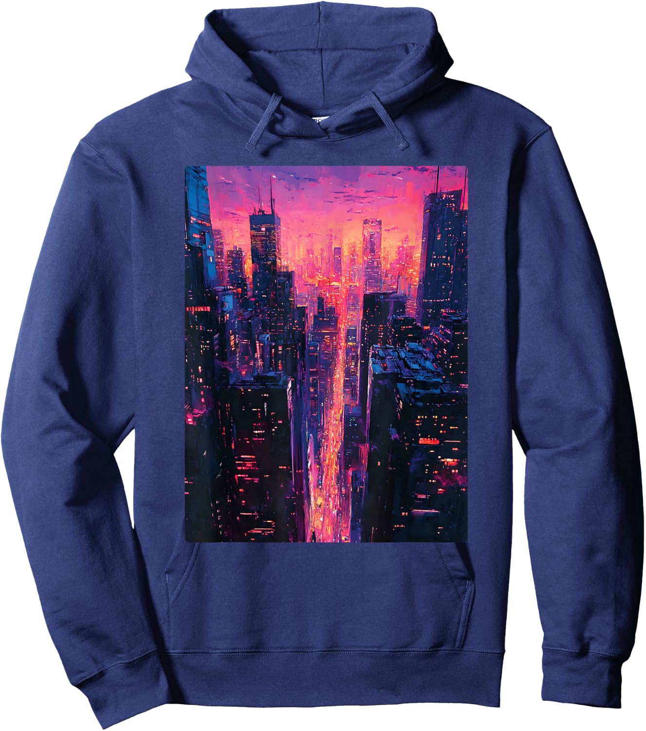 Vaporwave Hoodie - Hoodie | Navy