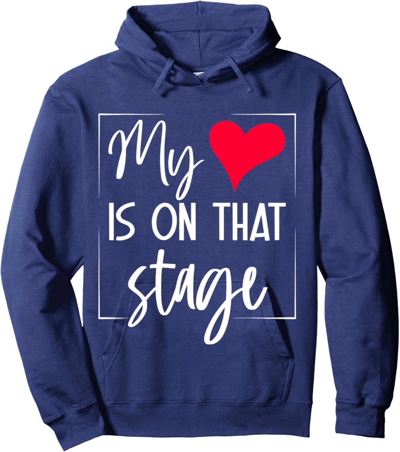 Dance Mom Retro My Heart is On that Stage Dance Recital Hoodie - Hoodie | Navy