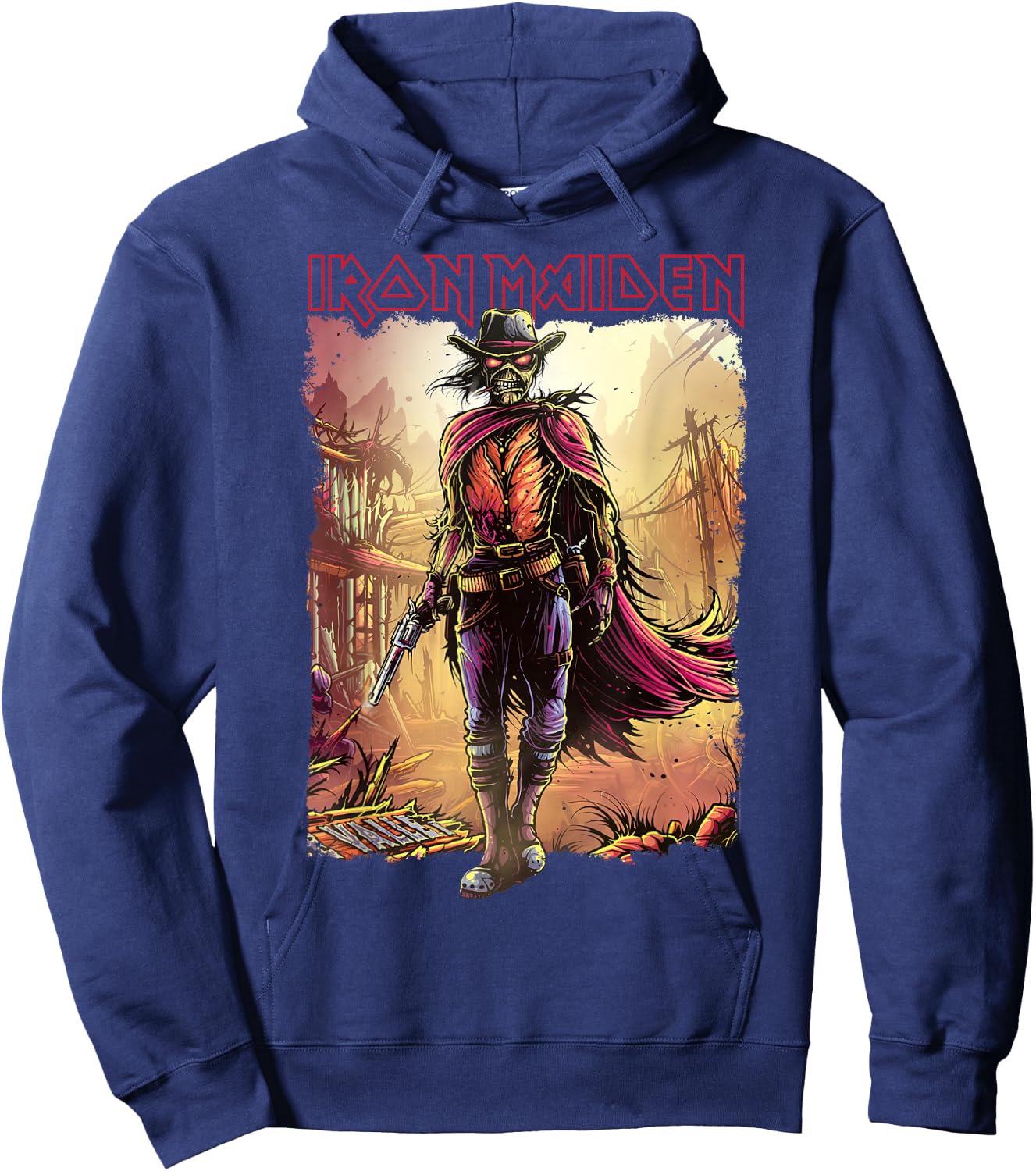 Iron Maiden - Piece of Mind Graphic Novel Stranger Navy Hoodie - Hoodie | Navy