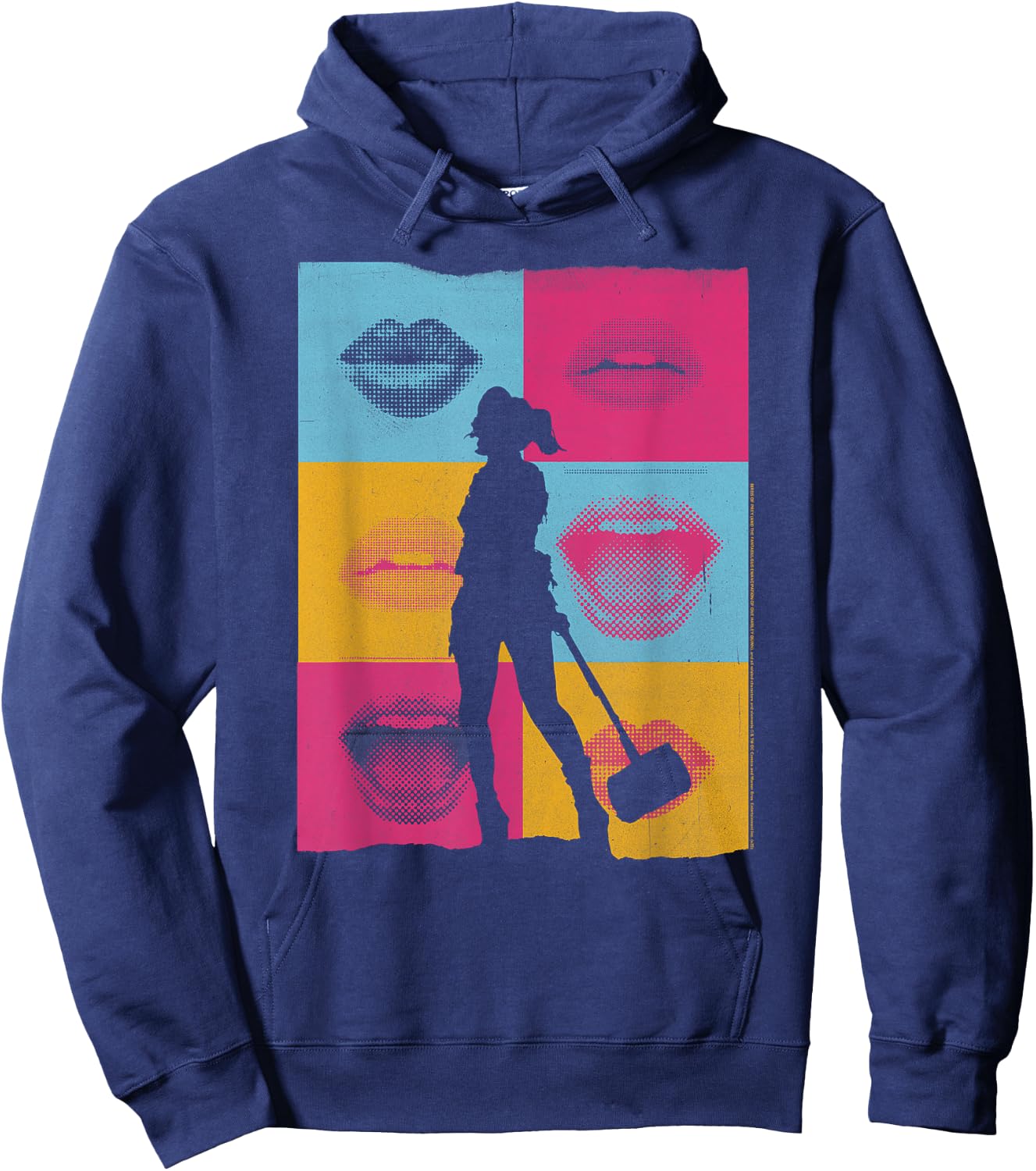 Birds of Prey Harley Quinn Lips Hoodie - Hoodie | Navy