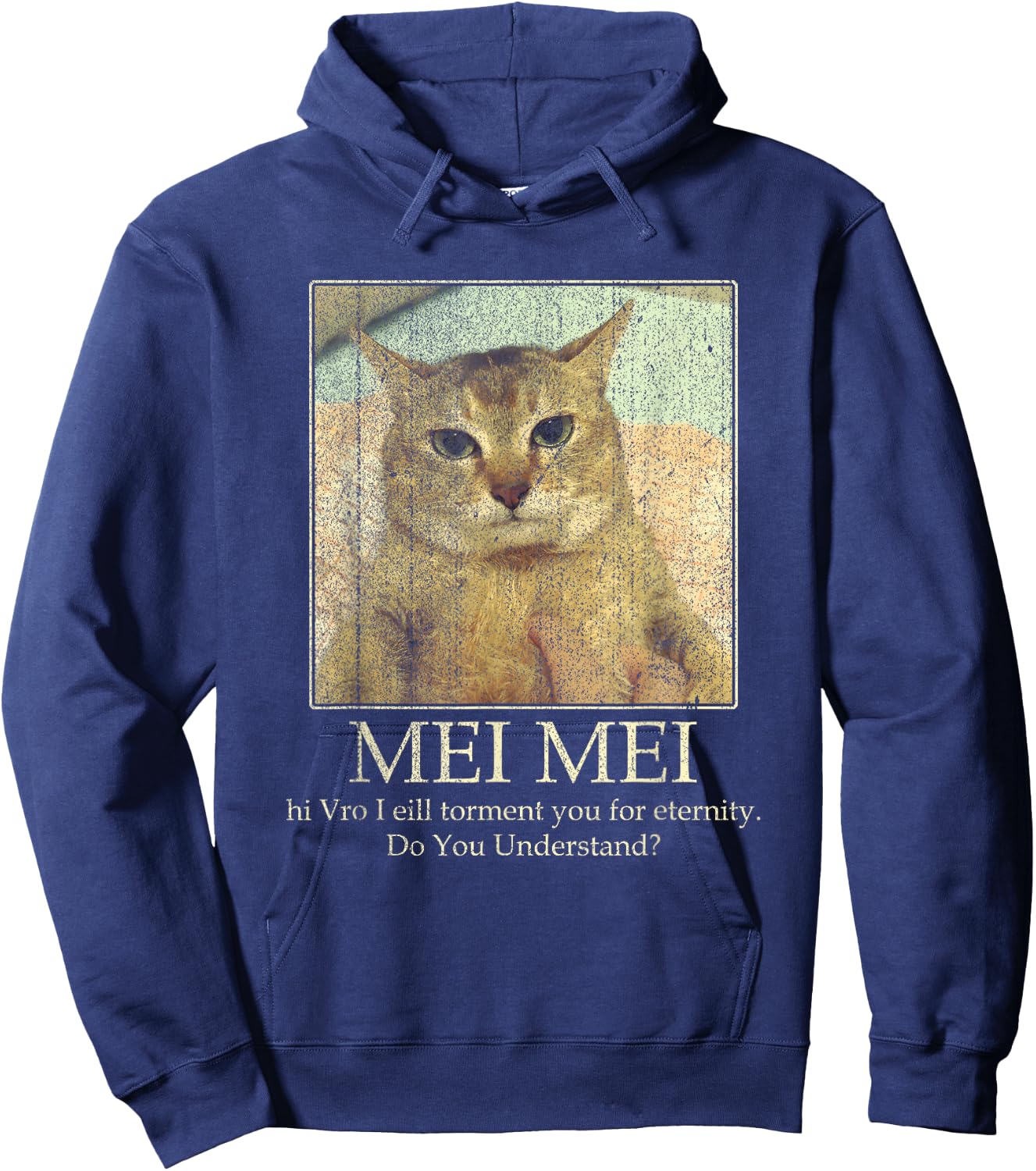 Mei Mei Cat Lover Do You Understand Cat Meme Men Women Hoodie - Hoodie | Navy