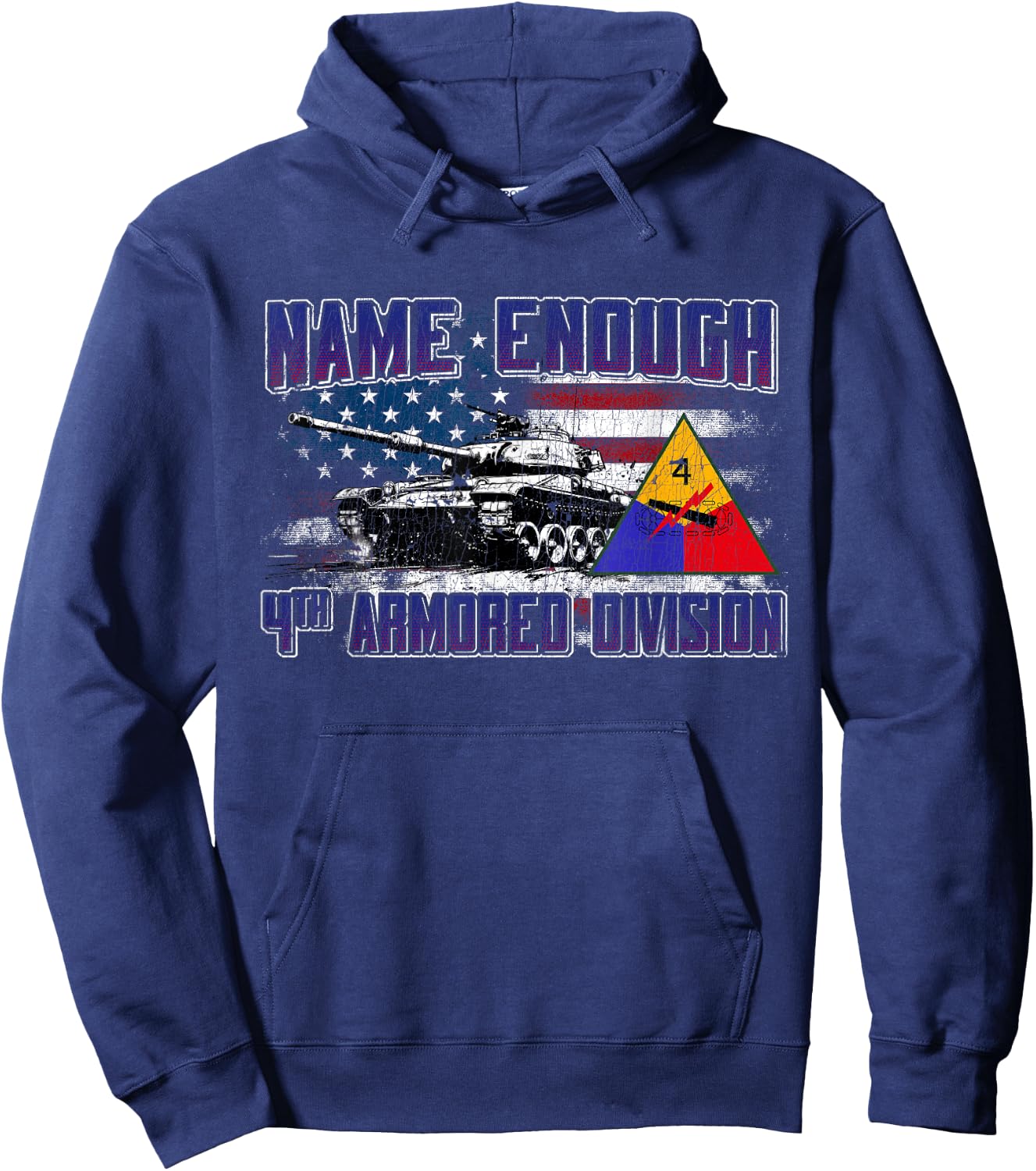 Veteran 4th Armored Division Breakthrough Vintage Gifts Hoodie - Hoodie | Navy