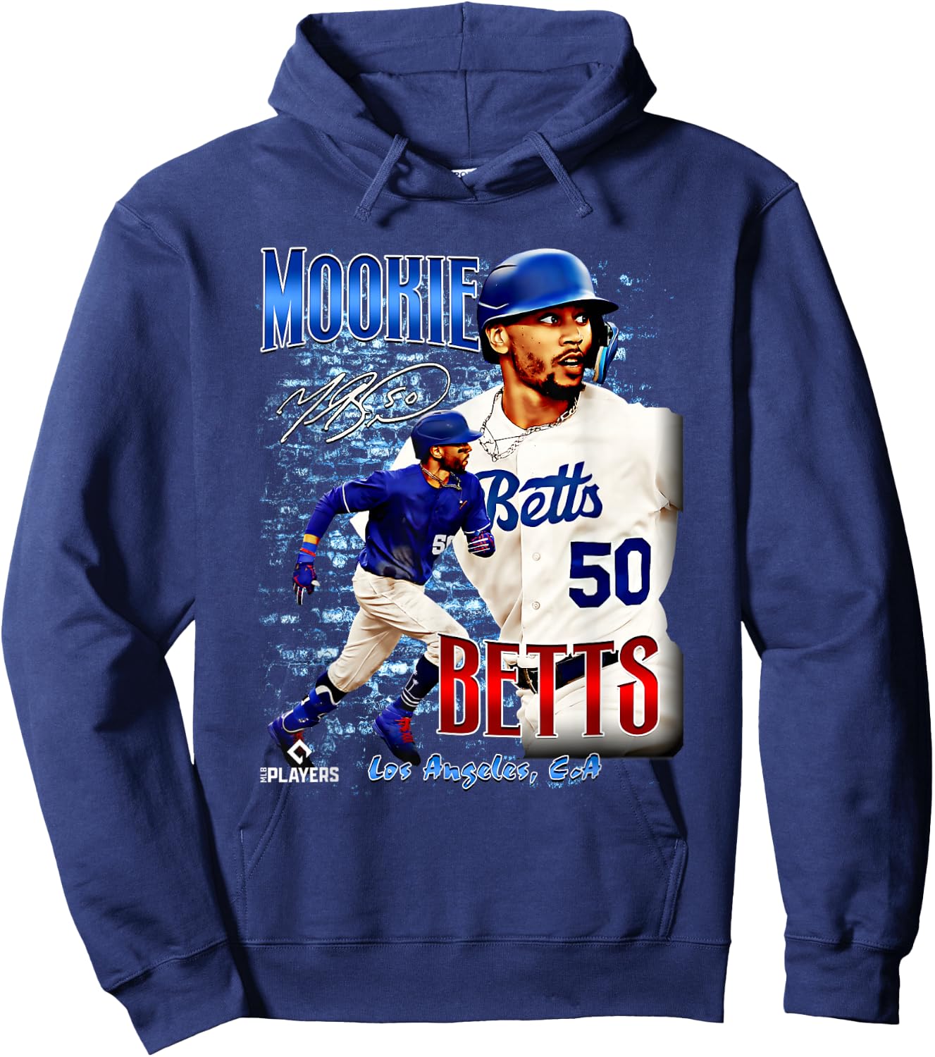 Mookie Betts | Los Angeles Baseball Players | MLBMBE7001 Hoodie - Hoodie | Navy