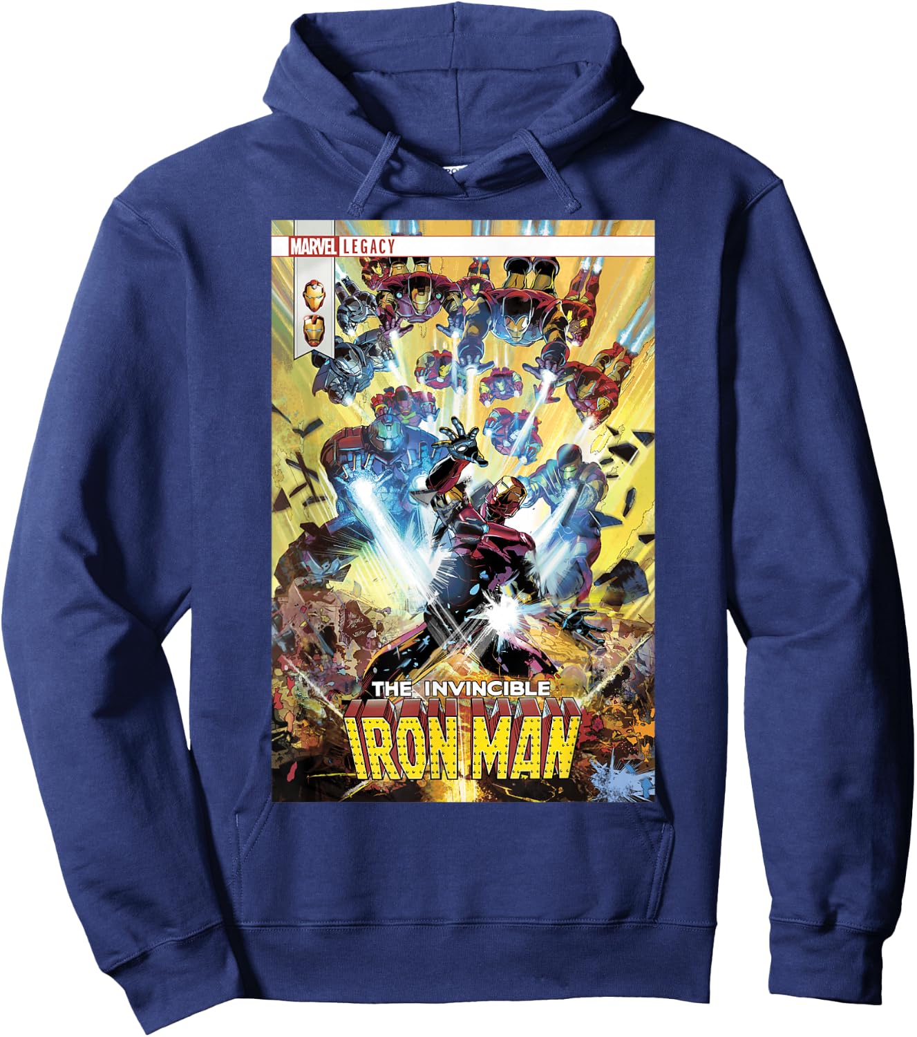 Marvel The Invincible Iron Man System Overload Comic Hoodie - Hoodie | Navy