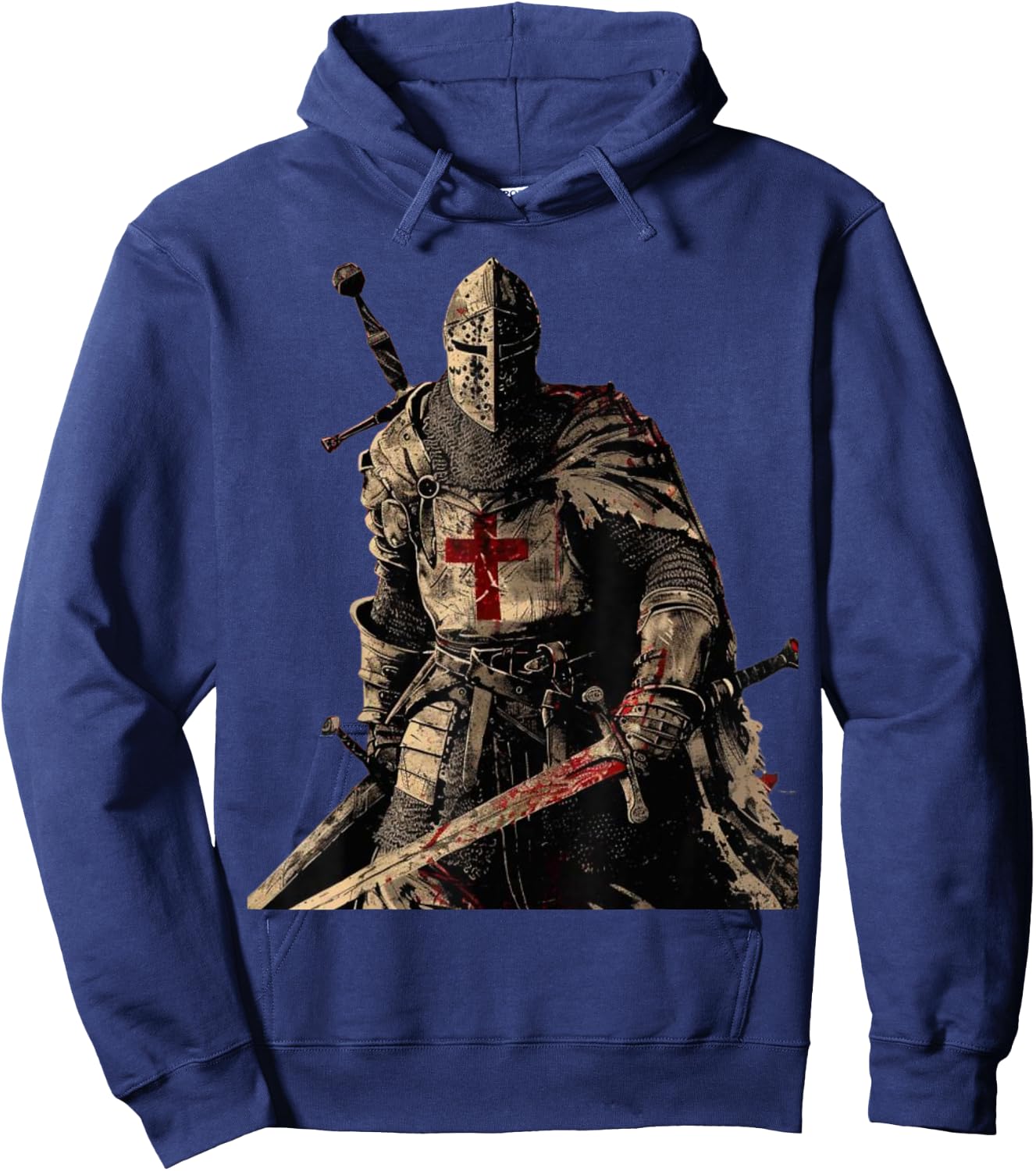 Knight Christian Templar Warrior Of God Crusader Gift , Small, Black Hoodie - Hoodie | Navy