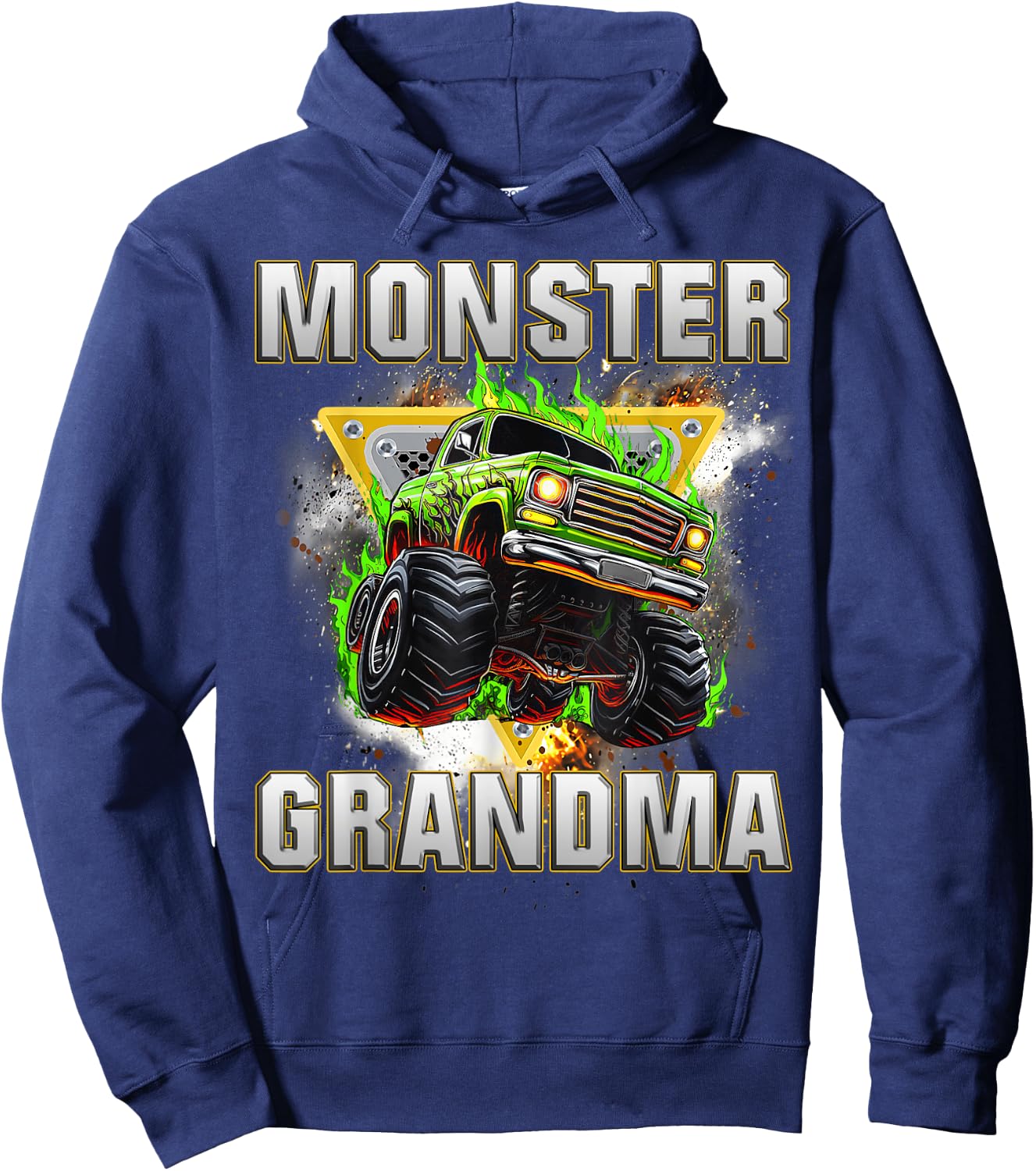 Monster Truck Grandma Monster Truck Are My Jam Adults Kids Hoodie - Hoodie | Navy