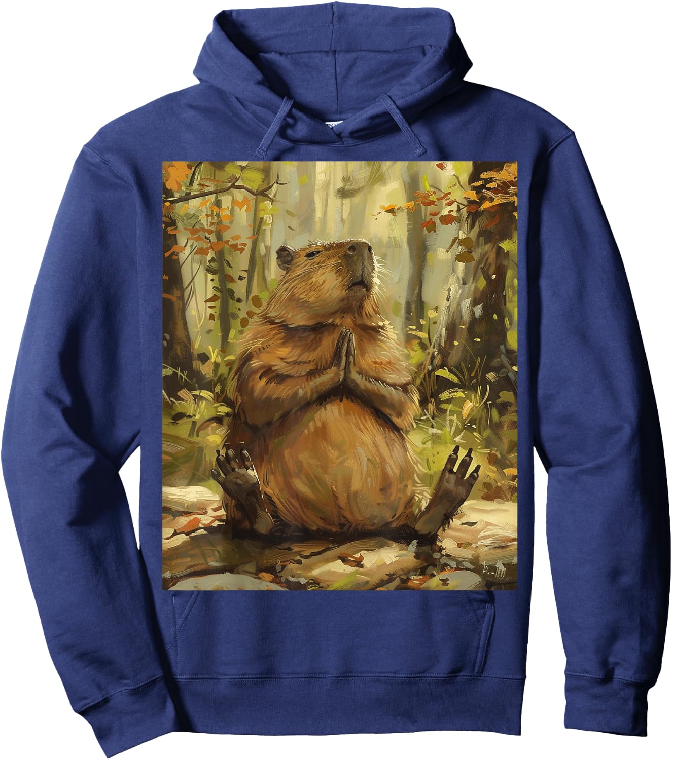Funny Graphic Capybara Hoodie - Hoodie | Navy