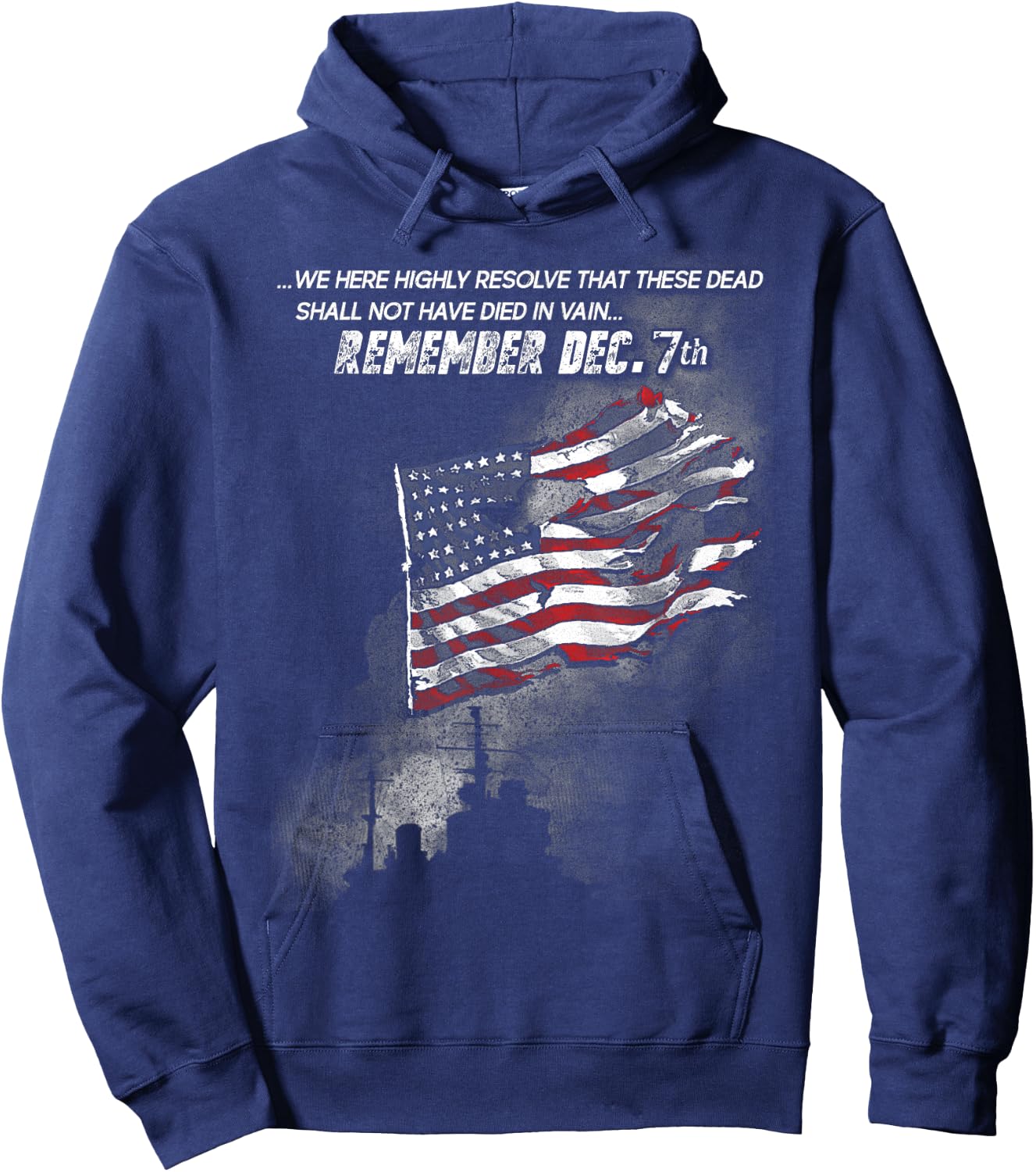 Pearl Harbor: Remember Dec. 7th Hoodie - Hoodie | Navy