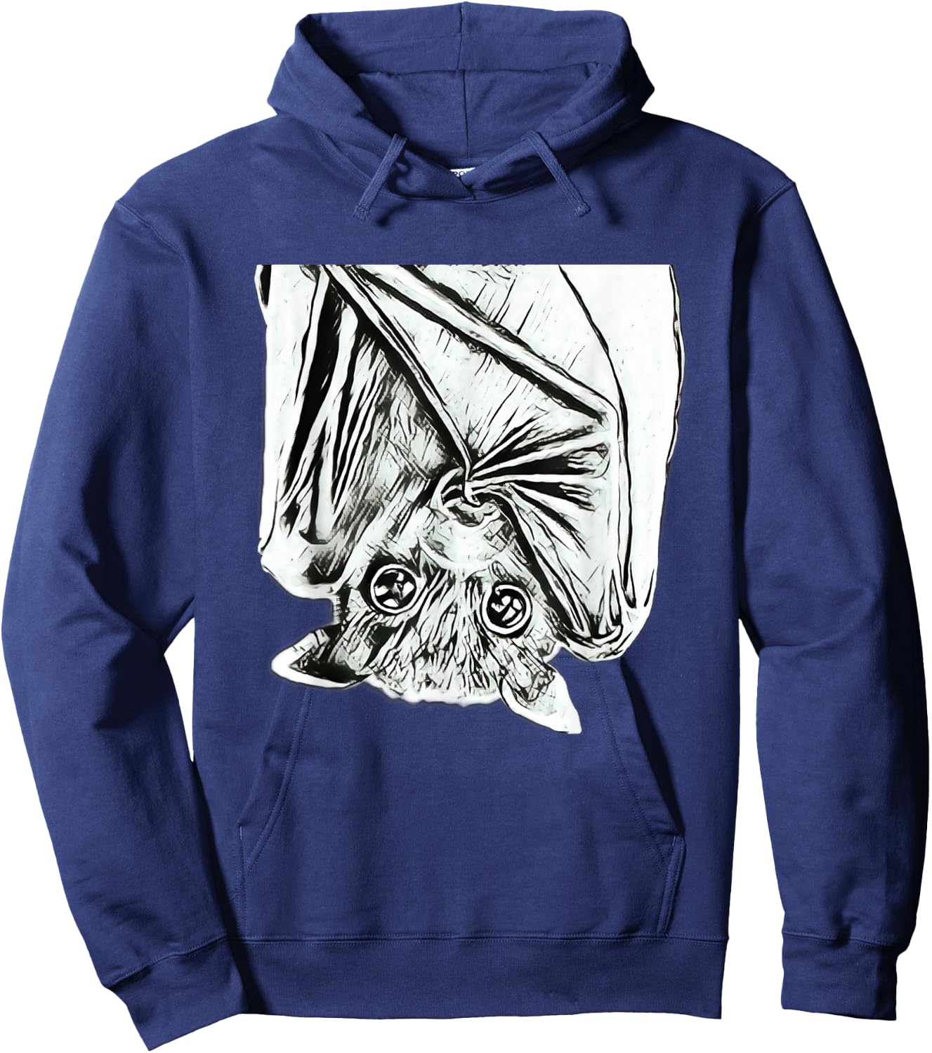 Bat Night Vampire Motif Halloween Wing flying Mammals Bats Hoodie - Hoodie | Navy