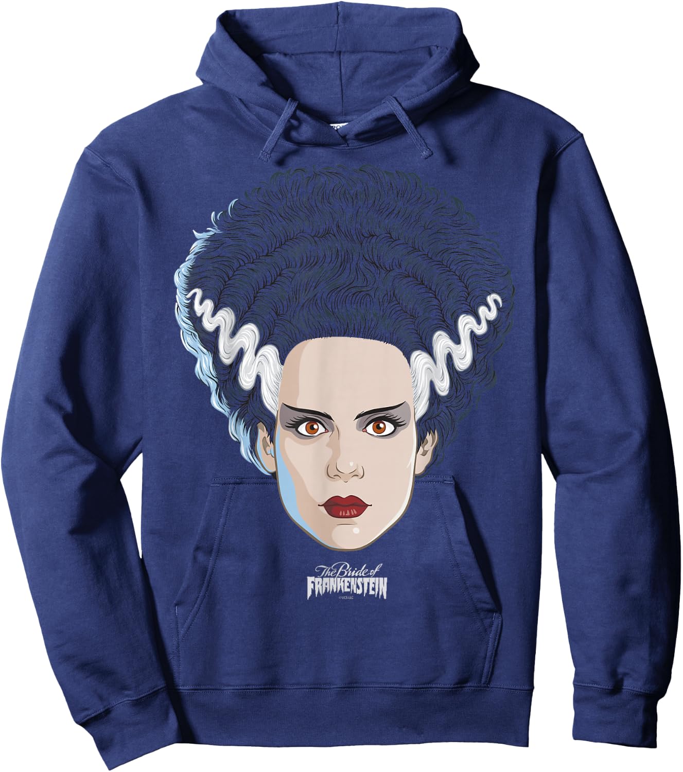 Universal Monsters Bride of Frankenstein Big Face Hoodie - Hoodie | Navy
