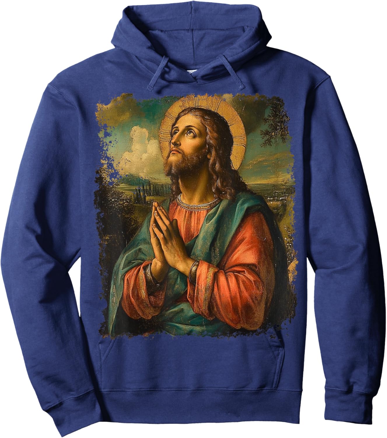 Jesus Christ Praying Hoodie - Hoodie | Navy