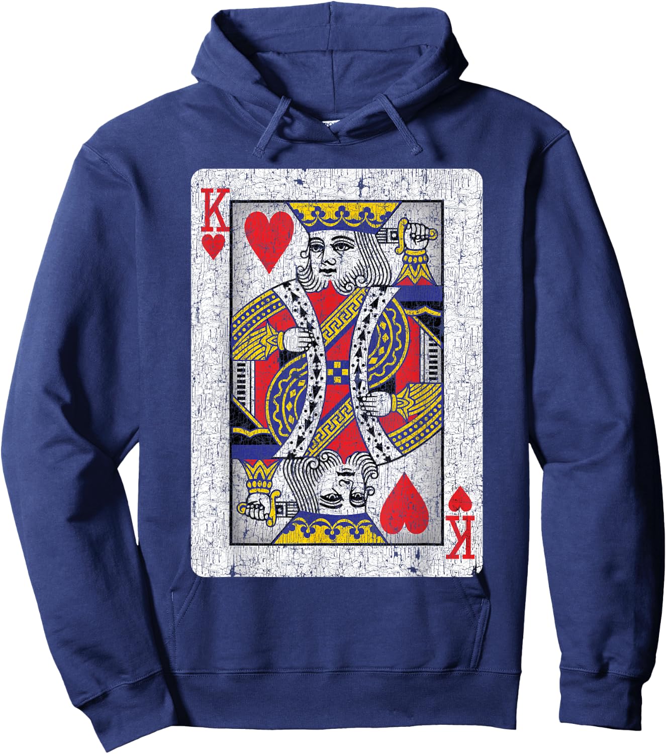 King of Hearts Card - Poker, Bridge Player, Costume Hoodie - Hoodie | Navy
