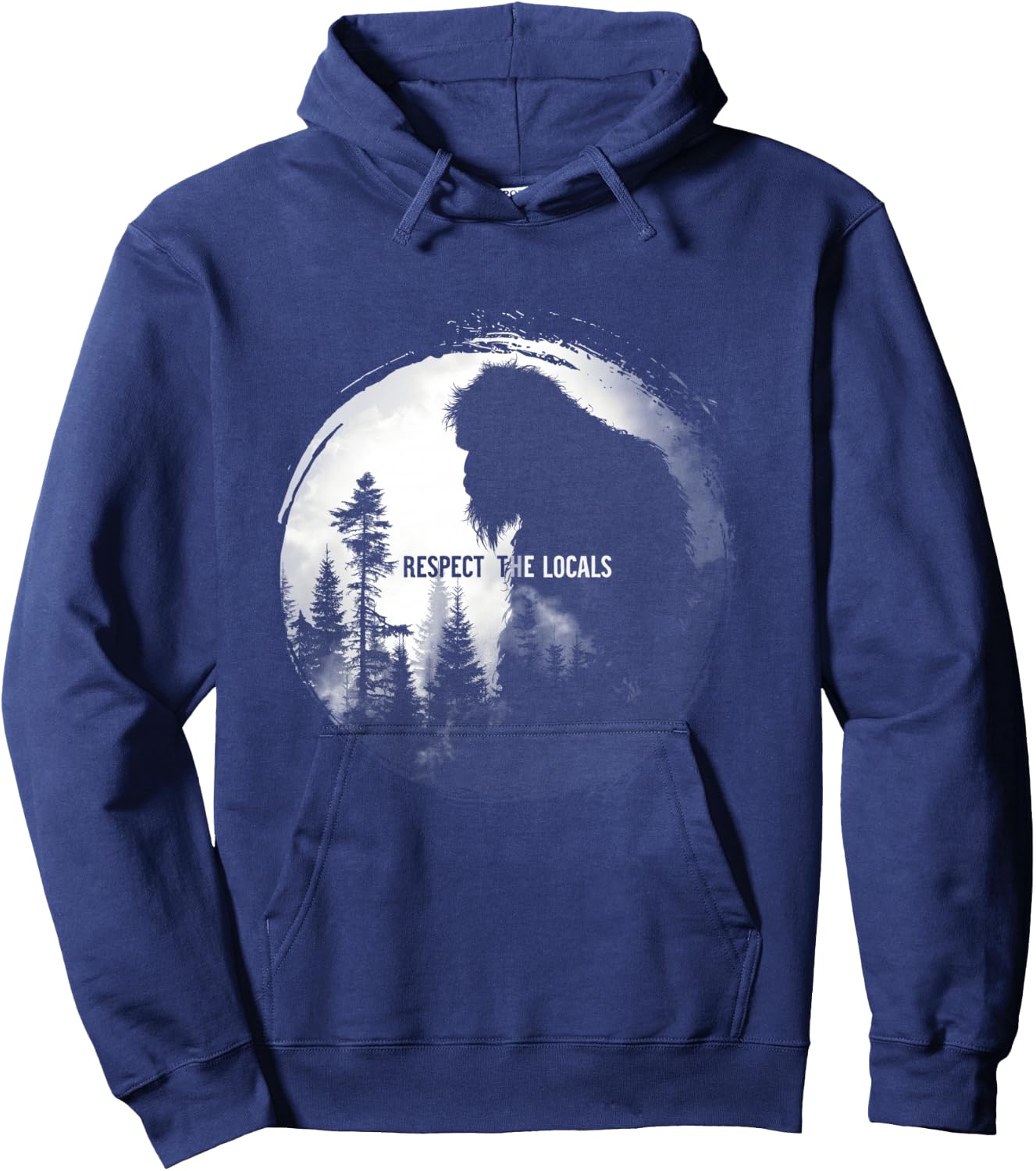 Respect the Locals Bigfoot Nature Wildlife Hoodie - Hoodie | Navy
