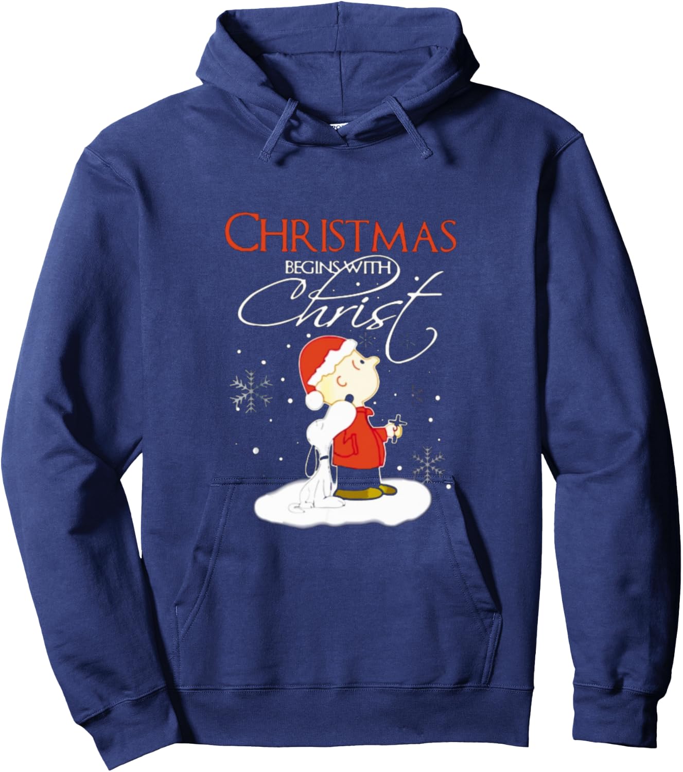 Christmas Begins With Christ Xmas Gift Holiday costume Hoodie - Hoodie | Navy