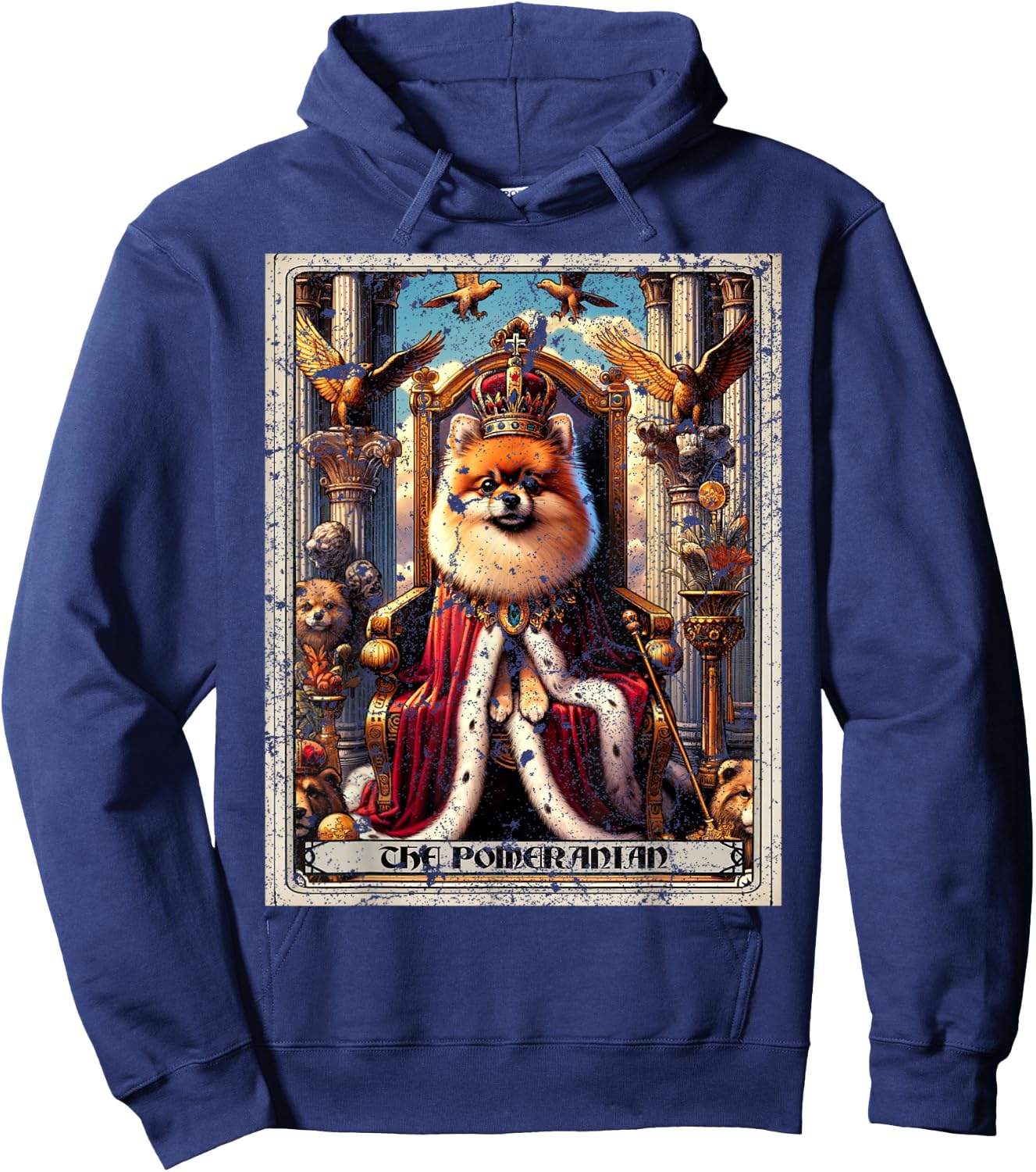 Pomeranian Tarot Card Dog Hoodie - Hoodie | Navy