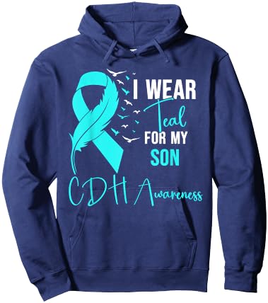 CDH Awareness I Wear Teal for My Son Hoodie - Hoodie | Navy