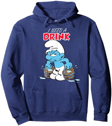 The Smurfs I Need A Drink Hoodie - Hoodie | Navy