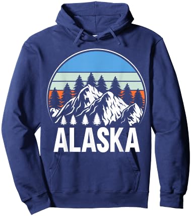 Alaskan Wilderness Mountain Glacier, Alaska Souvenir Hoodie - Hoodie | Navy