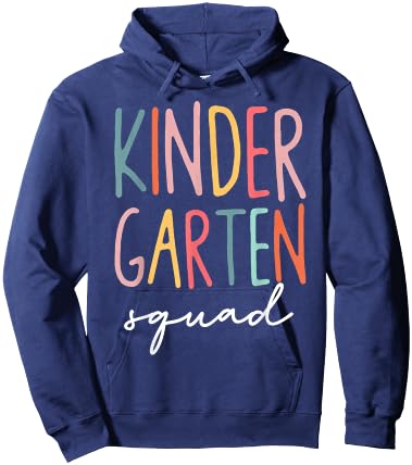 Kindergarten Squad Kinder Kids Teacher Crew Back To School Hoodie - Hoodie | Navy
