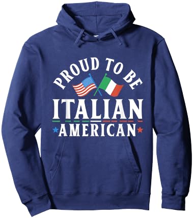 Proud To Be Italian American Usa Italy Italian American Us Hoodie - Hoodie | Navy
