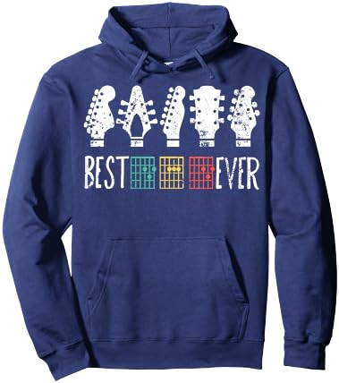 Vintage Best Guitar DAD Ever Music Chords Father Musician Hoodie - Hoodie | Navy