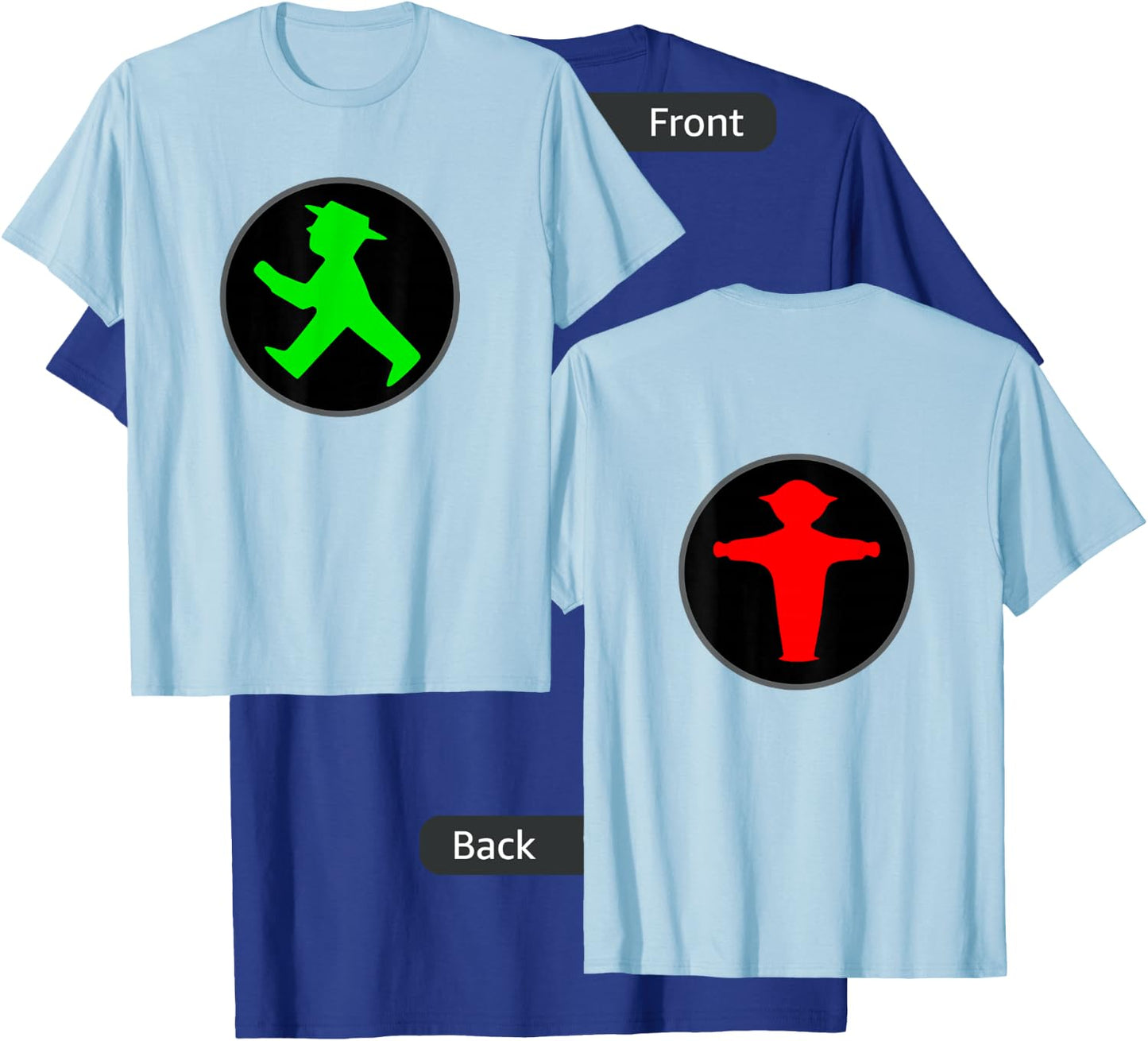 B-Shirt Men's Classic Fit X-Small Blue Ampelmnnchen T-Shirt - T-Shirt | Royal