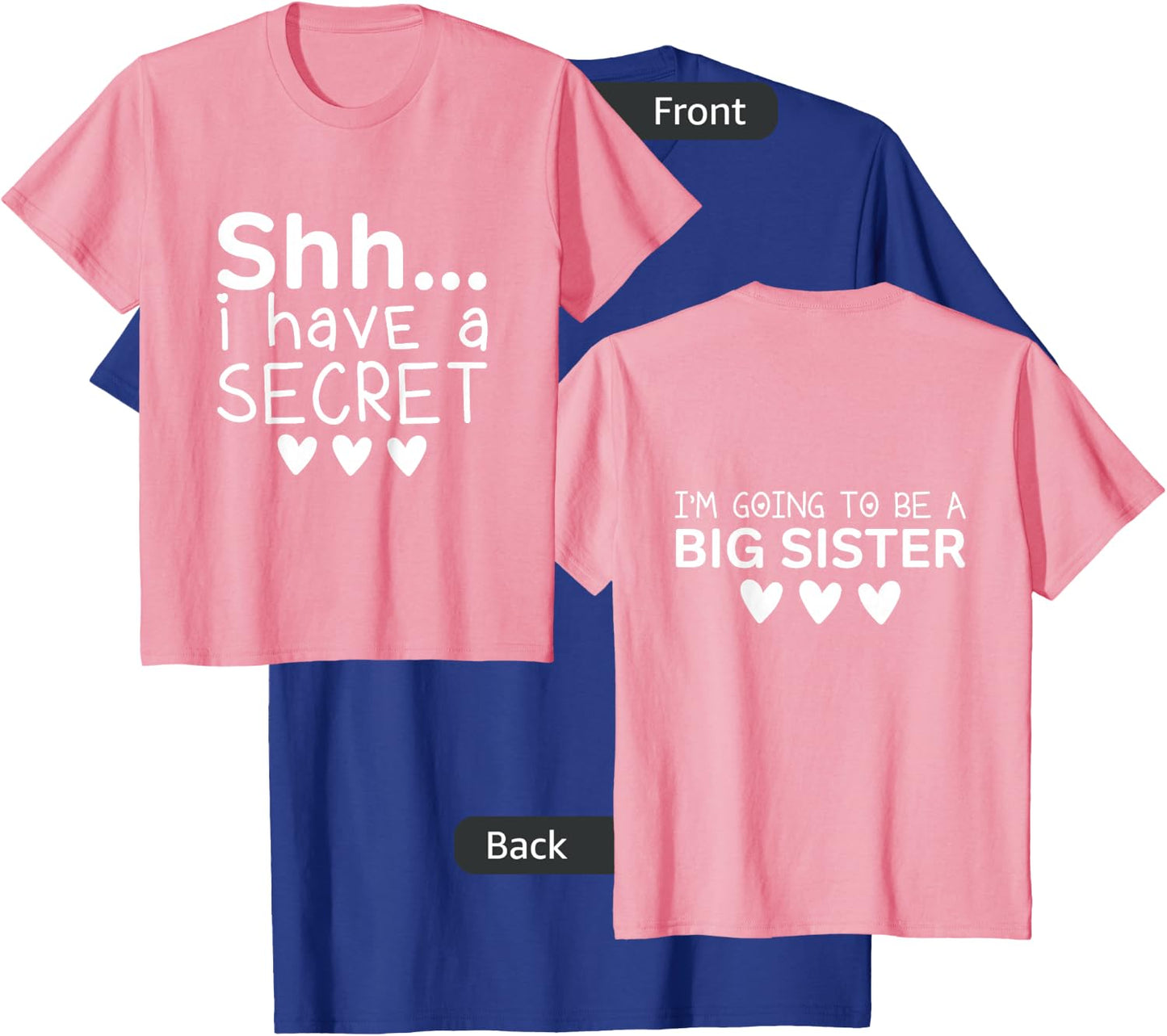 Kids I Have A Secret Big Sister Future Big Sister for Toddler T-Shirt - T-Shirt | Royal