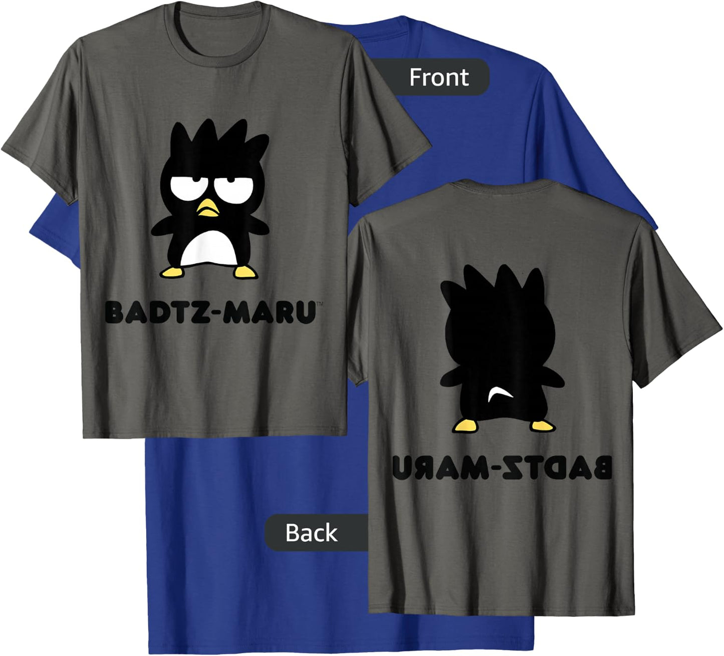 Badtz-Maru Character Front and Back T-Shirt - T-Shirt | Royal