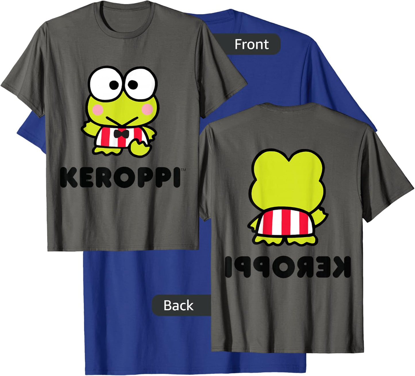 Keroppi Character Front and Back T-Shirt - T-Shirt | Royal