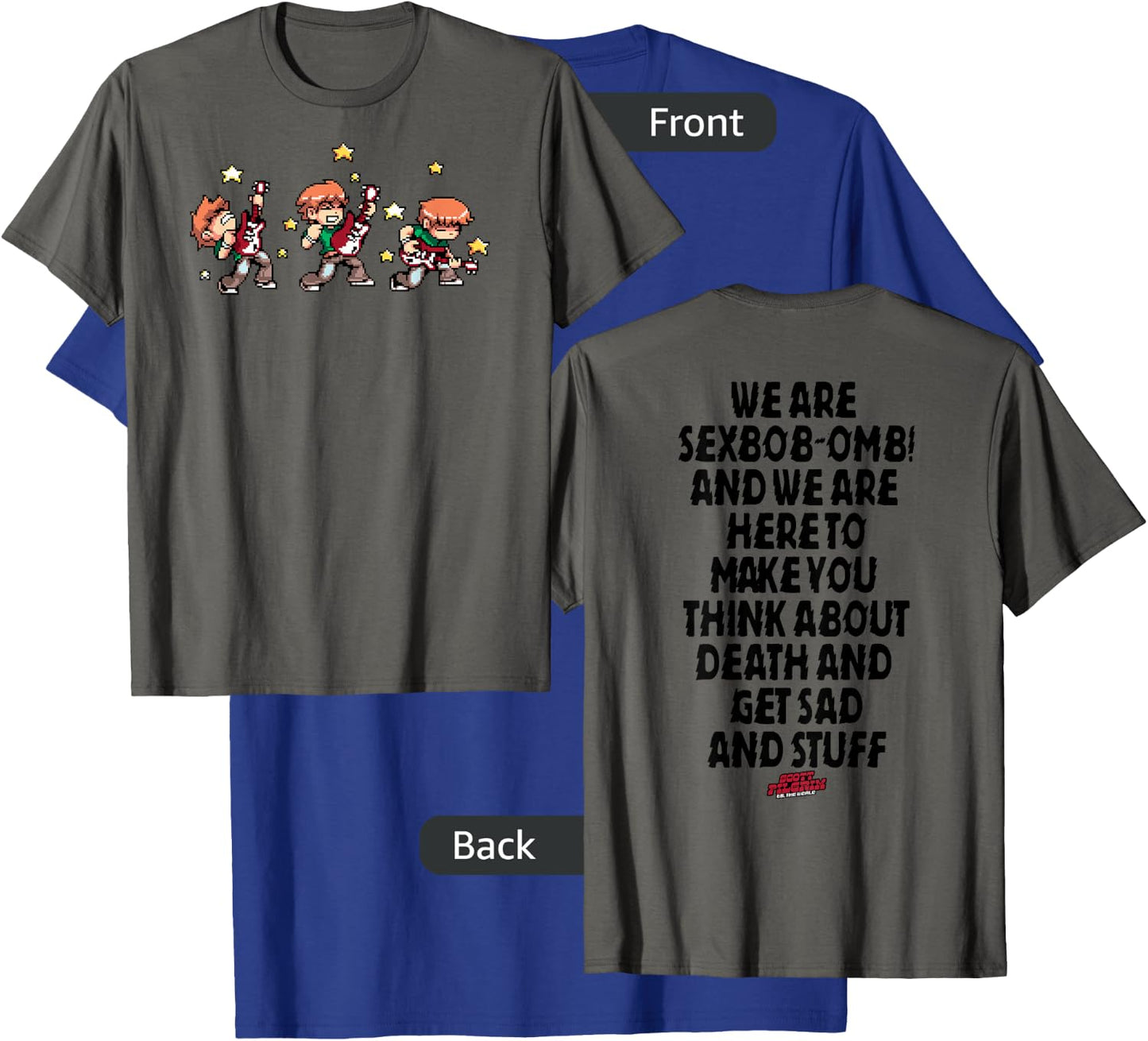 Scott Pilgrim Vs. The World Sexbob-Omb Scott Front & Back T-Shirt - T-Shirt | Royal