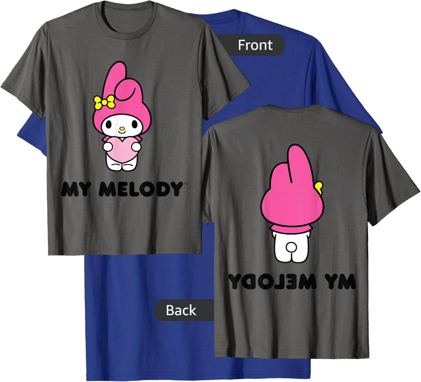 My Melody Character Front and Back Small T-Shirt - T-Shirt | Royal