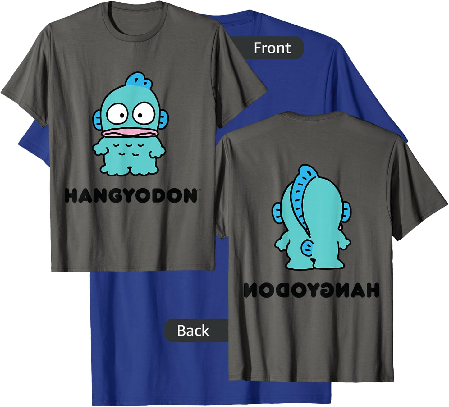 Hangyodon Character Front and Back T-Shirt - T-Shirt | Royal