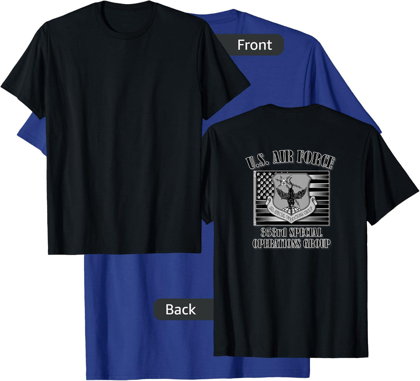 U.S. Air Force 353rd Special Operations Group (Back Design) T-Shirt - T-Shirt | Royal