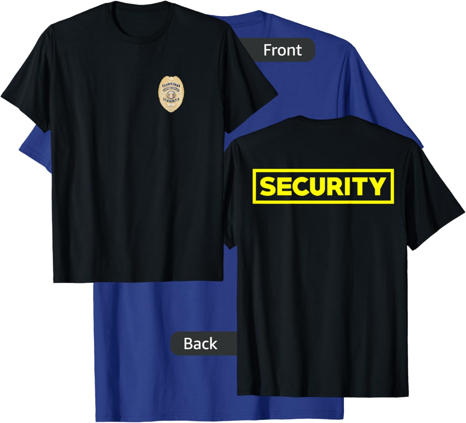 Security Officer Enforcement Badge Police Guards Duty T-Shirt - T-Shirt | Royal