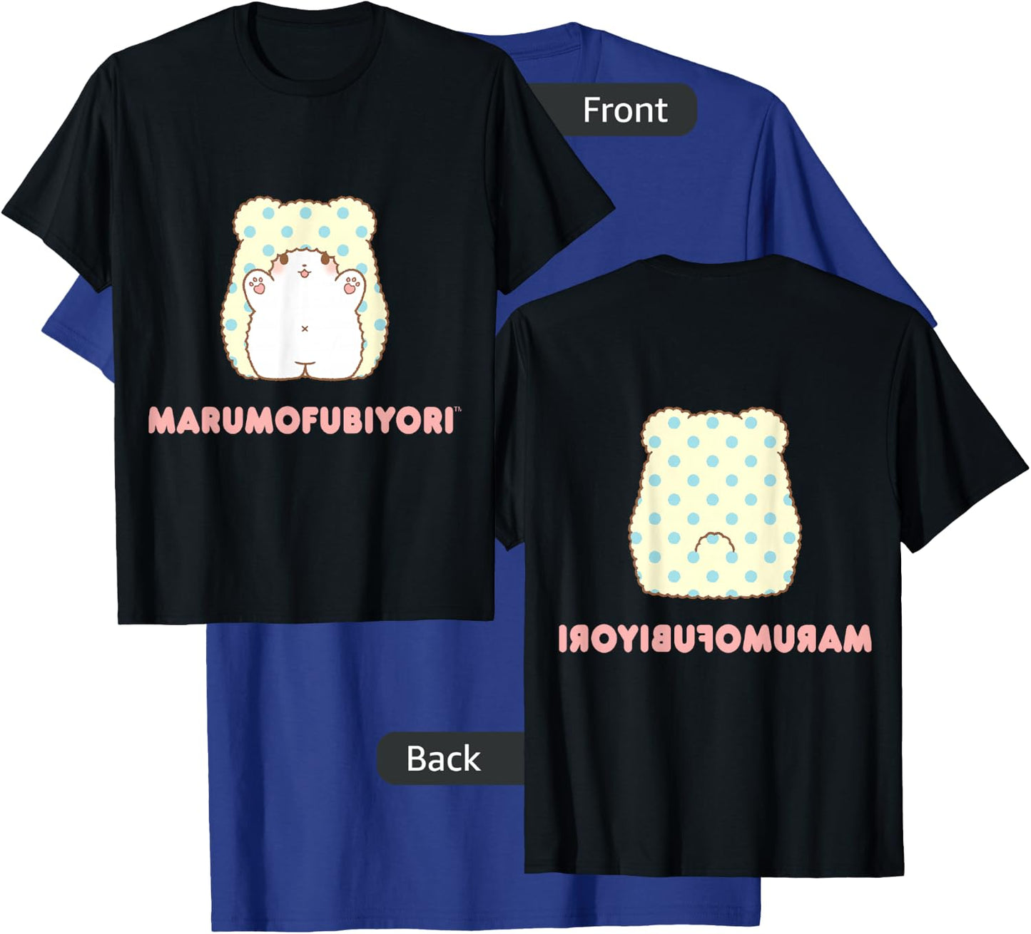 Marumofubiyori Character Front and Back T-Shirt - T-Shirt | Royal
