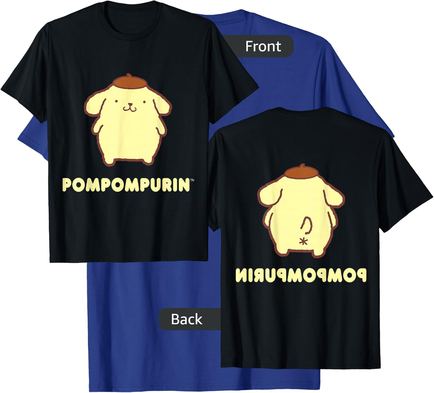 Pompompurin Character Front and Back Small T-Shirt - T-Shirt | Royal