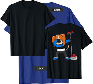 Dabbing Beagle Estonia Curling Lovers Jersey Winter Sports T-Shirt - T-Shirt | Royal