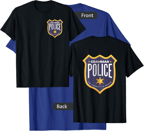 Grammar Police Halloween Cop Badge Costume Funny