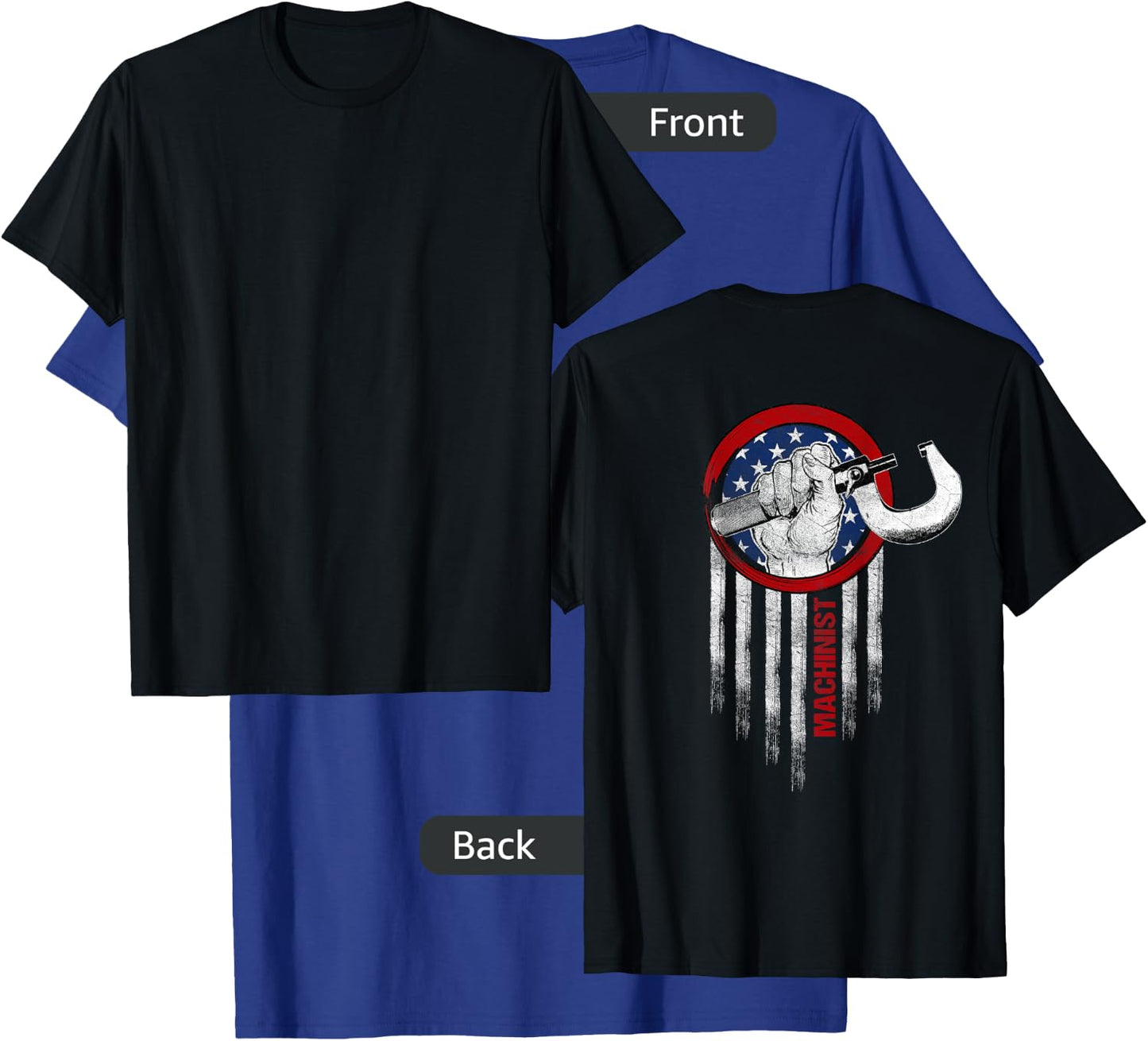 Machinist Gifts Design On Back Of Clothing T-Shirt - T-Shirt | Royal