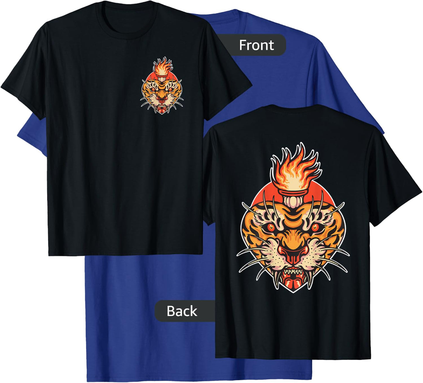 Sacred Heart Tiger American Traditional Tattoo Trendy Edgy T-Shirt - T-Shirt | Royal