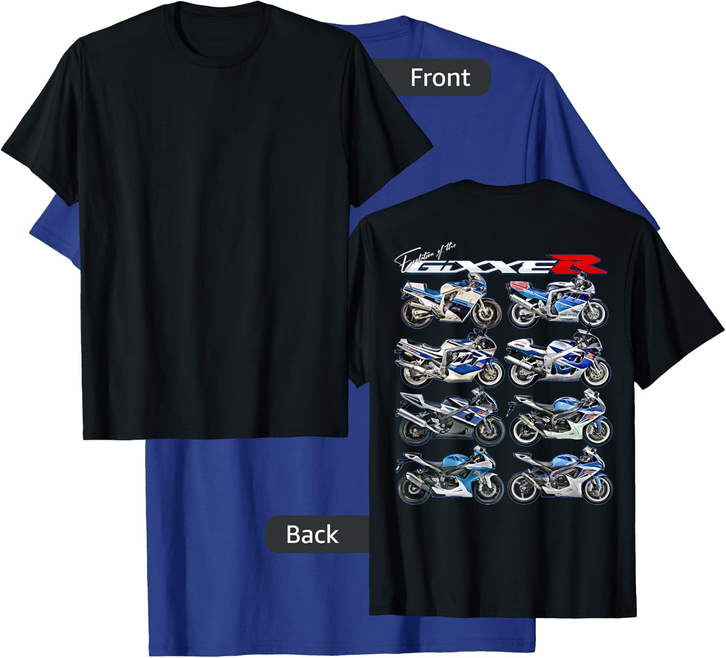 Gixxer, Evolution, GSXR, Road Racing, Motorcycle, Motorbike, Bike T-Shirt - T-Shirt | Royal