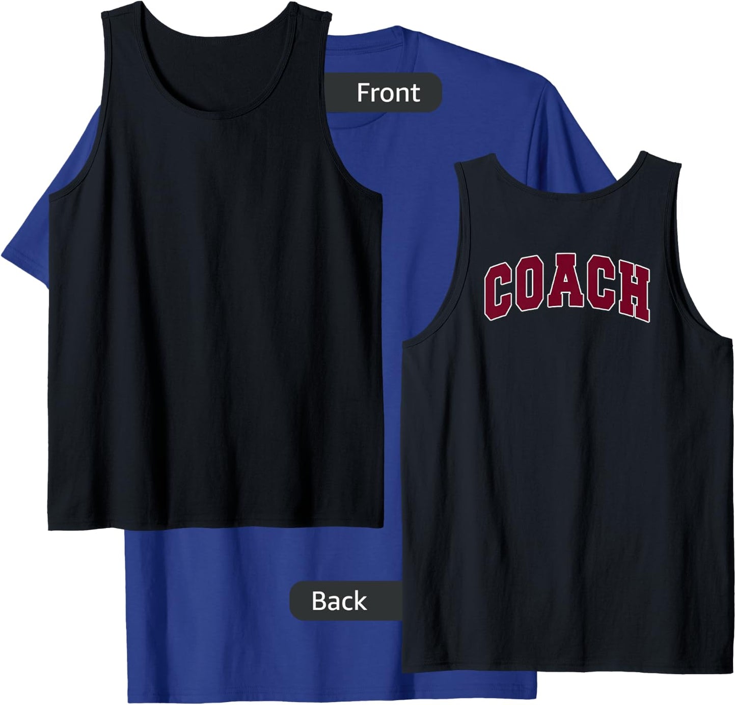 Coach Sports Trainer Vintage Varsity Team Red on the back T-Shirt - T-Shirt | Royal