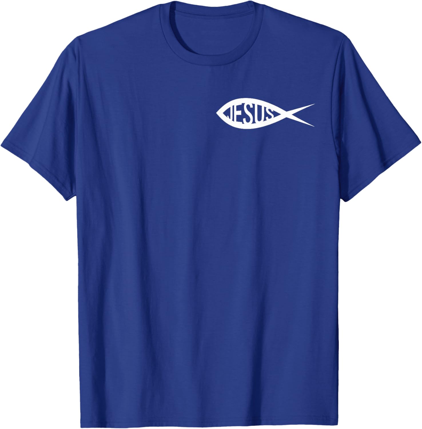 Ichthys Baptism Sign The Jesus Fish Christian Babtized T-Shirt - T-Shirt | Royal
