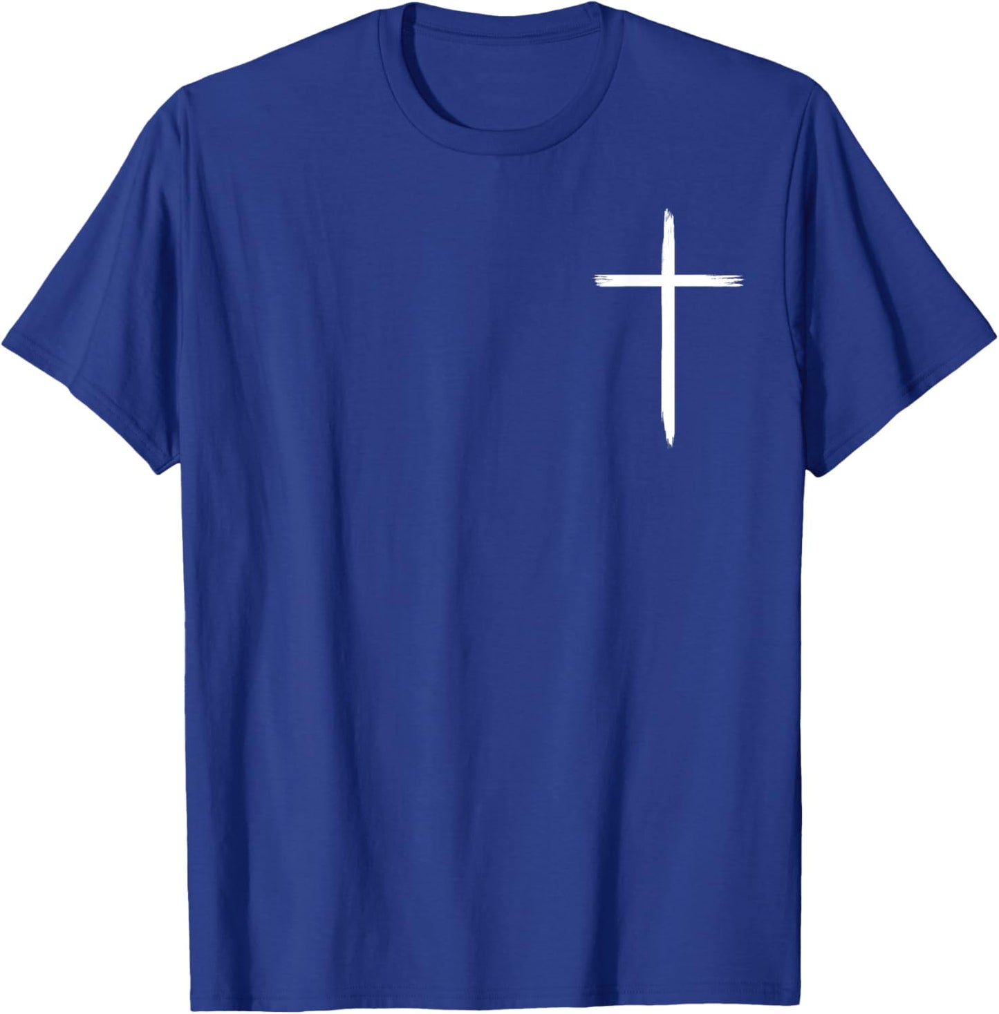 Christian Cross Christians Men Women Jesus Christ Minimal T-Shirt - T-Shirt | Royal